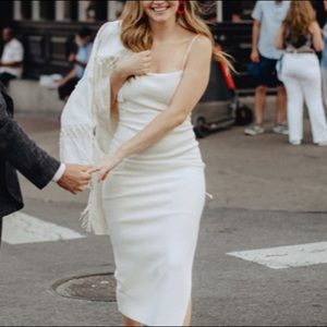 Bec&bridge hana midi dress white